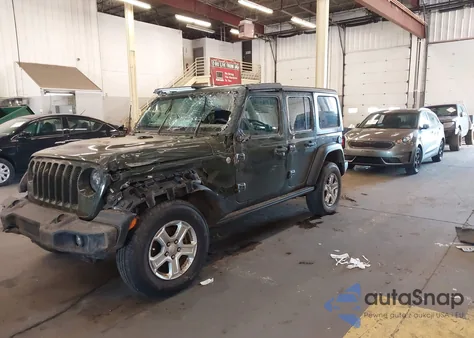 2021 Jeep Wrangler Unlimited Sport S 4X4 z USA, uszkodzony, nr VIN 1C4HJXDM6MW759874